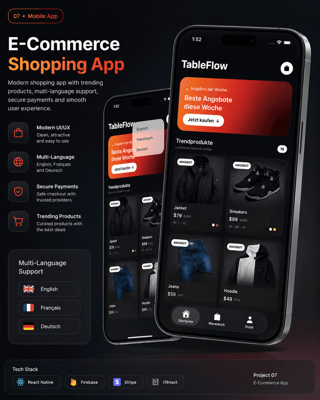 E-Commerce App project preview