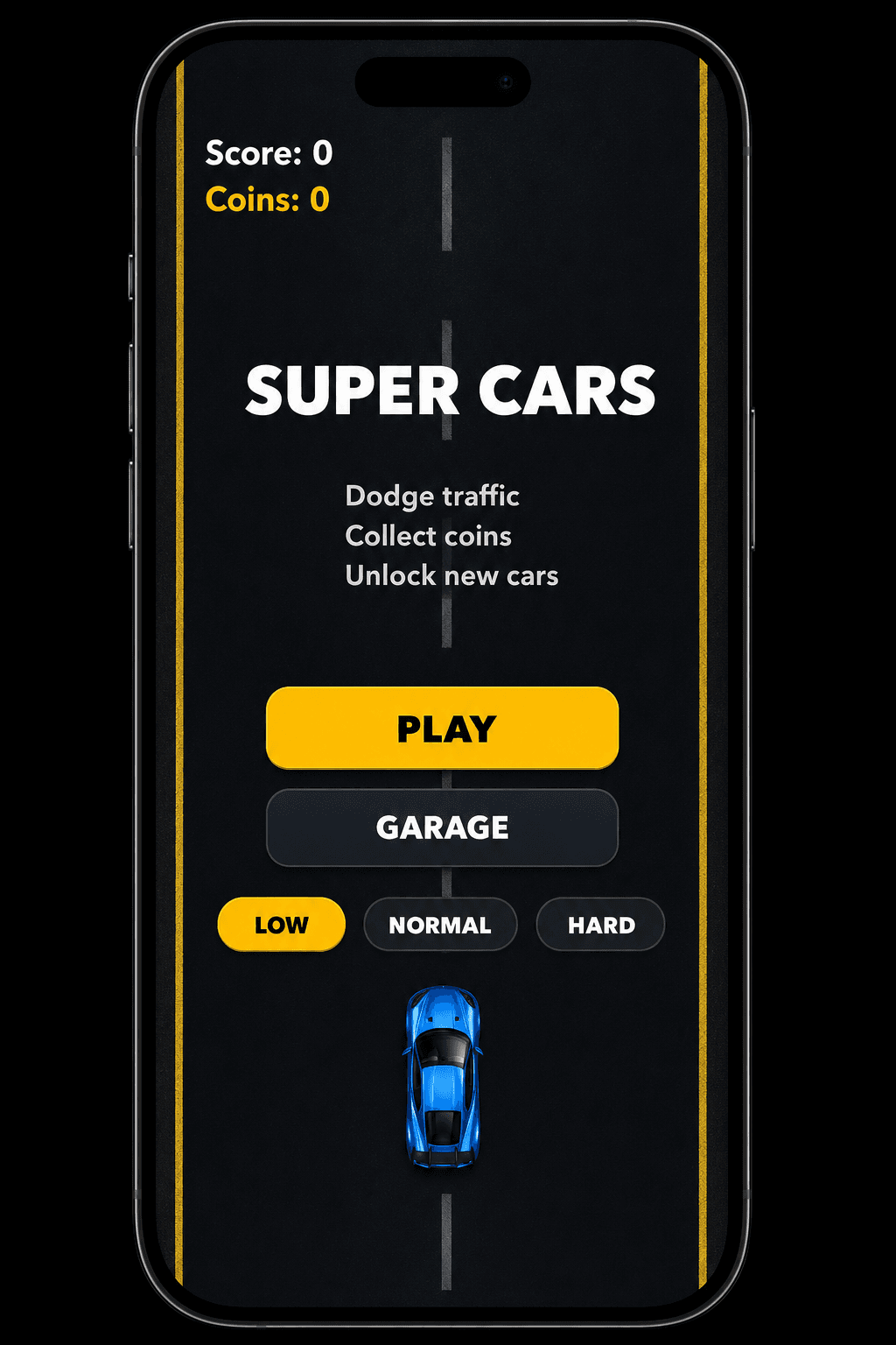 Super Cars Game project preview